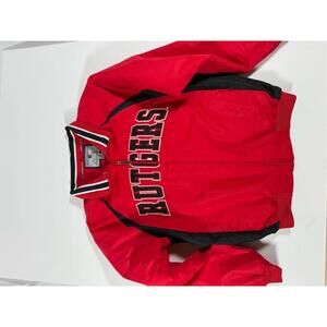 Rutgers Red and Black Full Zip Jacket Medium